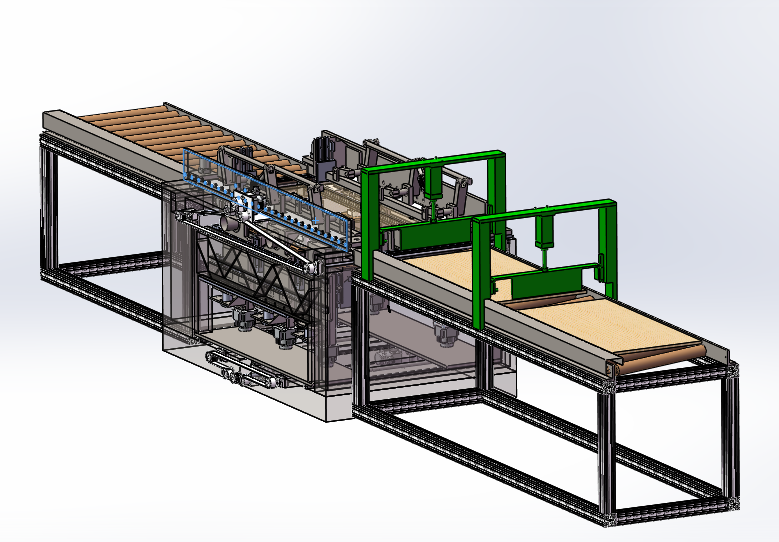 竹盒子45度切角.涂膠.高頻組裝線(xiàn)